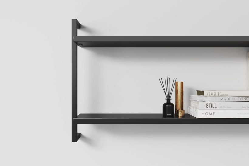 double shelf black