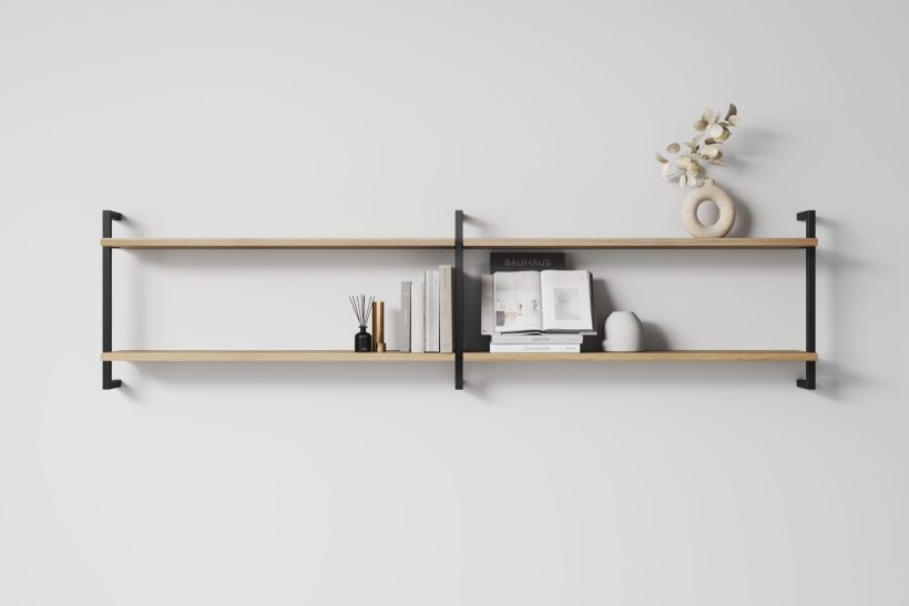 4-part shelf oak